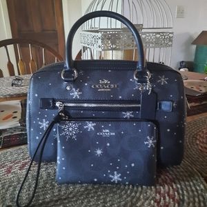 Coach Rowan Satchel with wristlet